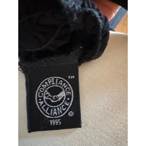 Sheer Black Smocked Off-Shoulder Long Sleeve Top By Compliance Alliance - Picture 4 of 7